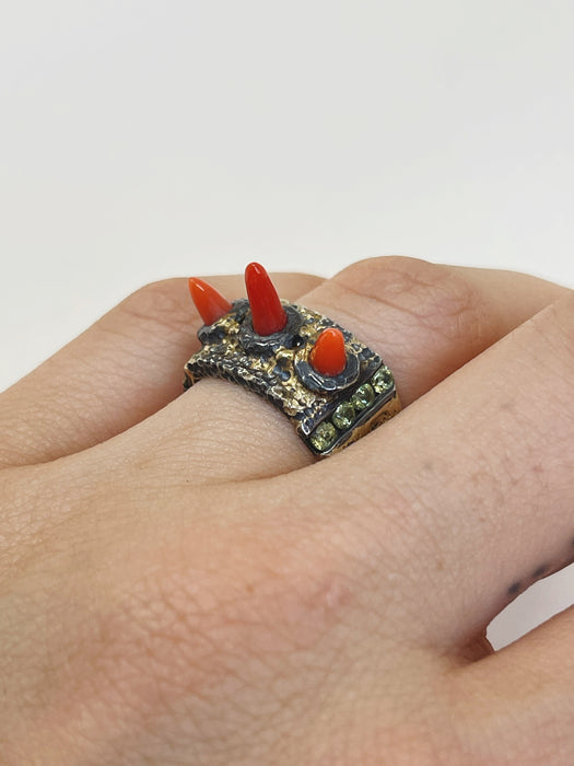 Coral Spike Ring